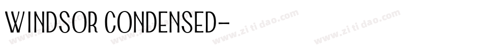 Windsor Condensed字体转换